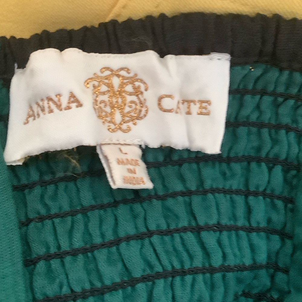 Anna Cate Green and Black Colorblock Maxi Skirt with Side Slit - Picture 12 of 13